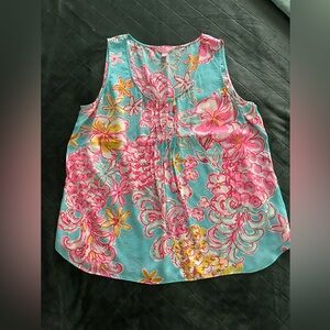 Lilly Pulitzer sleeveless silk blouse